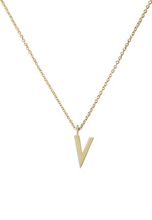 HALSKETTE MIT GROß INITIAL CHARM GOLD (A-Z) - Halsband - gold-coloured