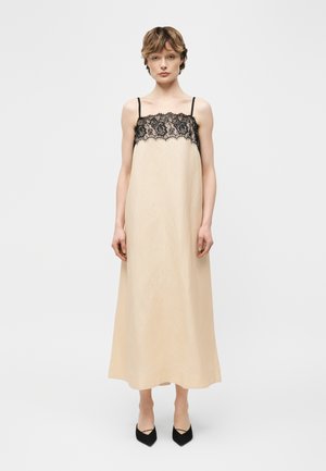 PHOEBE DRESS - Dolga obleka - ivory/black