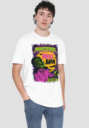 MONSTERS THE WOLFMAN NEON - Print T-shirt - white