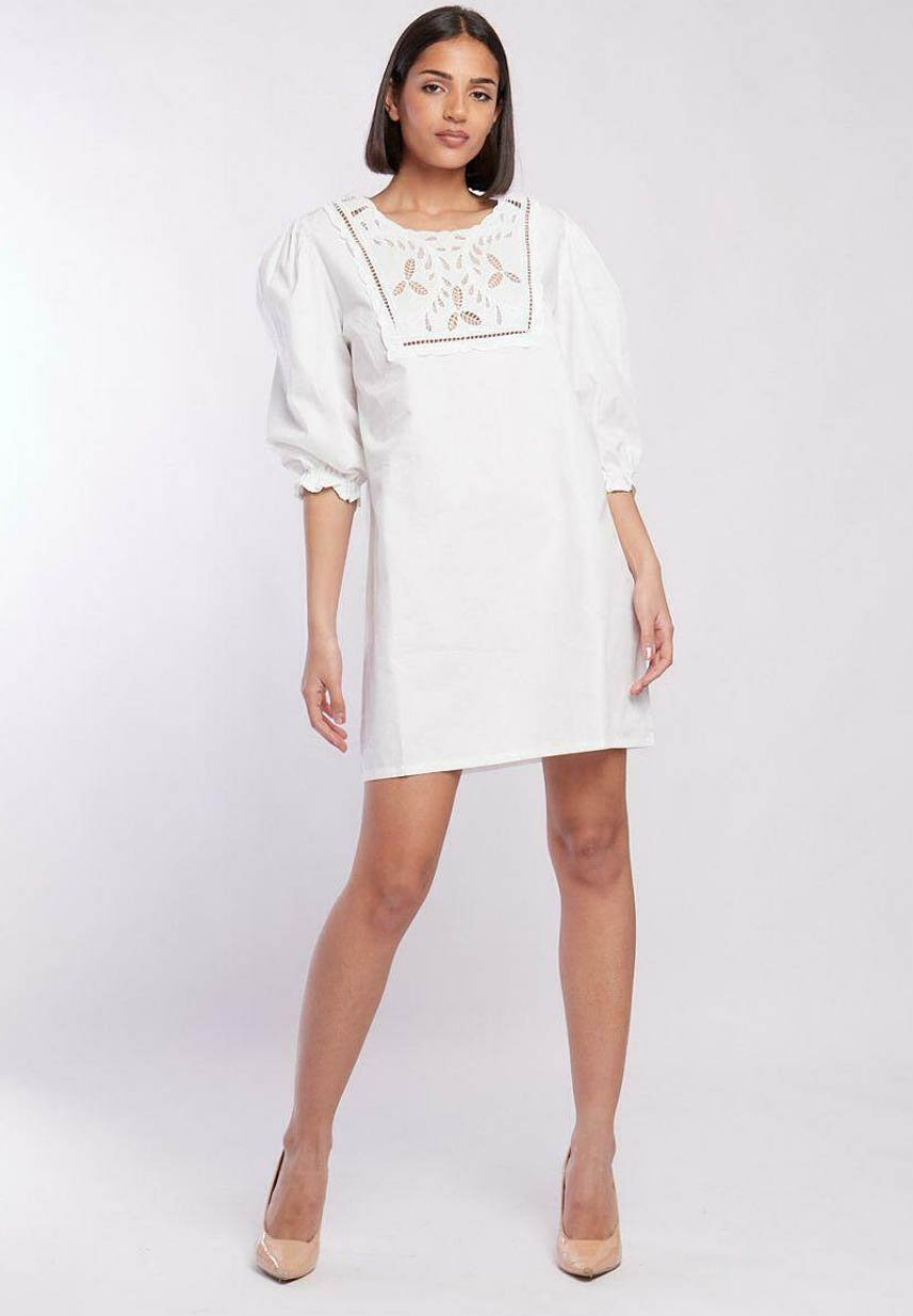 Vestido De Fiesta De Los Años 20 Con Flecos Y Diadema - ILOVEFANCYDRESS, Color Blanco, Talla Large (UK 14/16)
