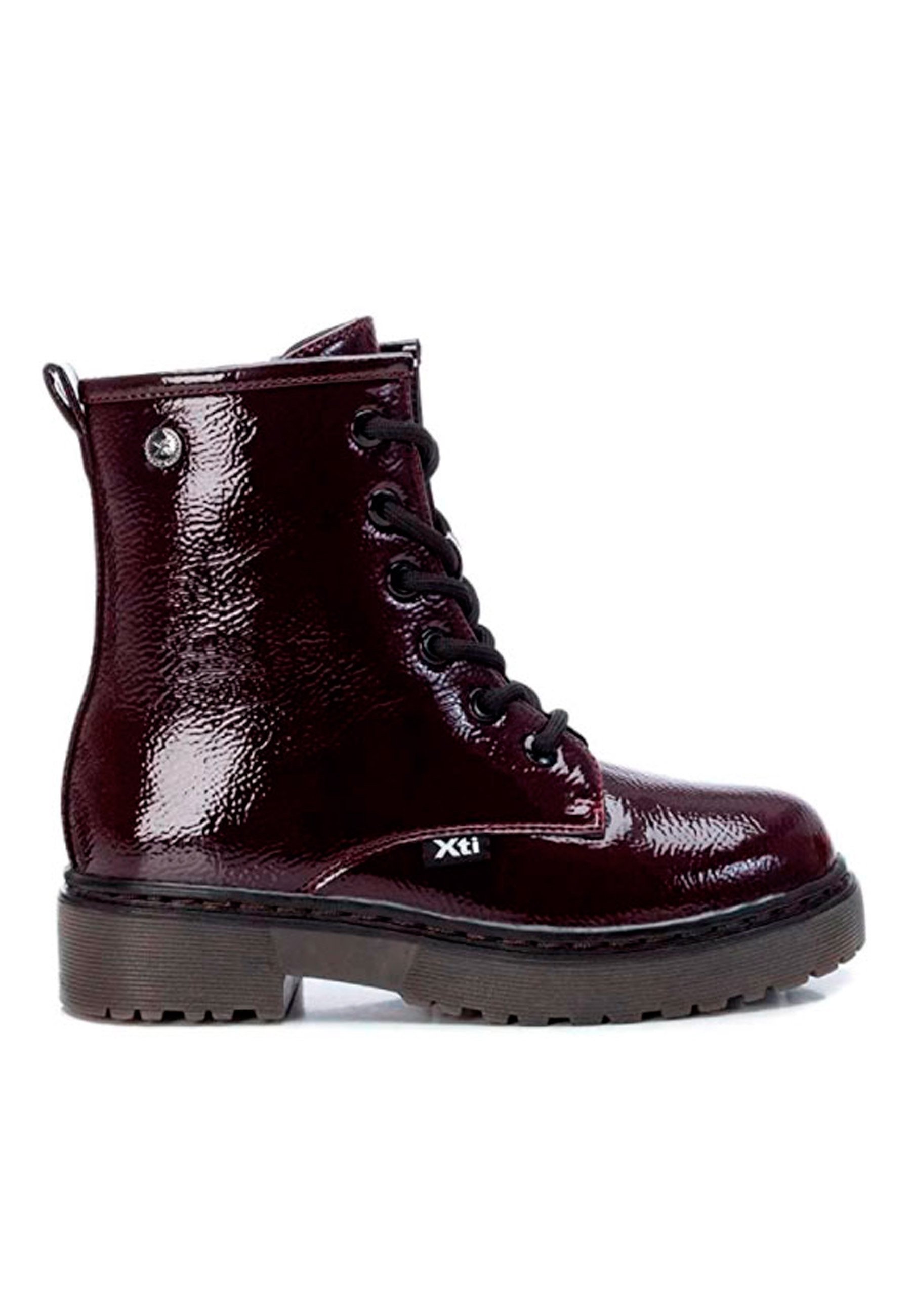 XTI Botines con cordones - burdeos - Zalando.es