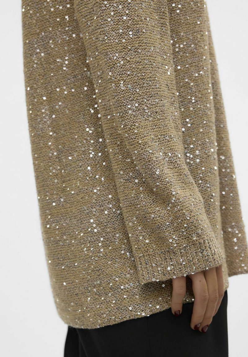 Élégant pull avec lurex - noir/argenté