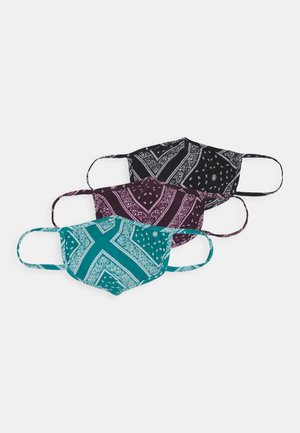 3 PACK UNISEX - Stoffen mondkapje - black/multi-coloured