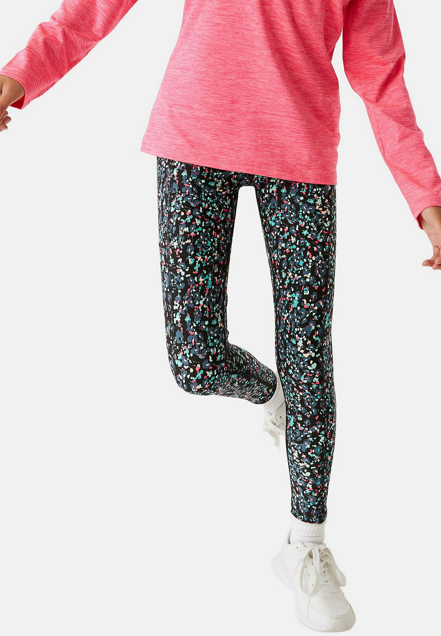 Urban Classics Damen Tech Mesh Leggings – Mit Blumenprint & Mesh-Einsätzen Für Sport & Freizeit