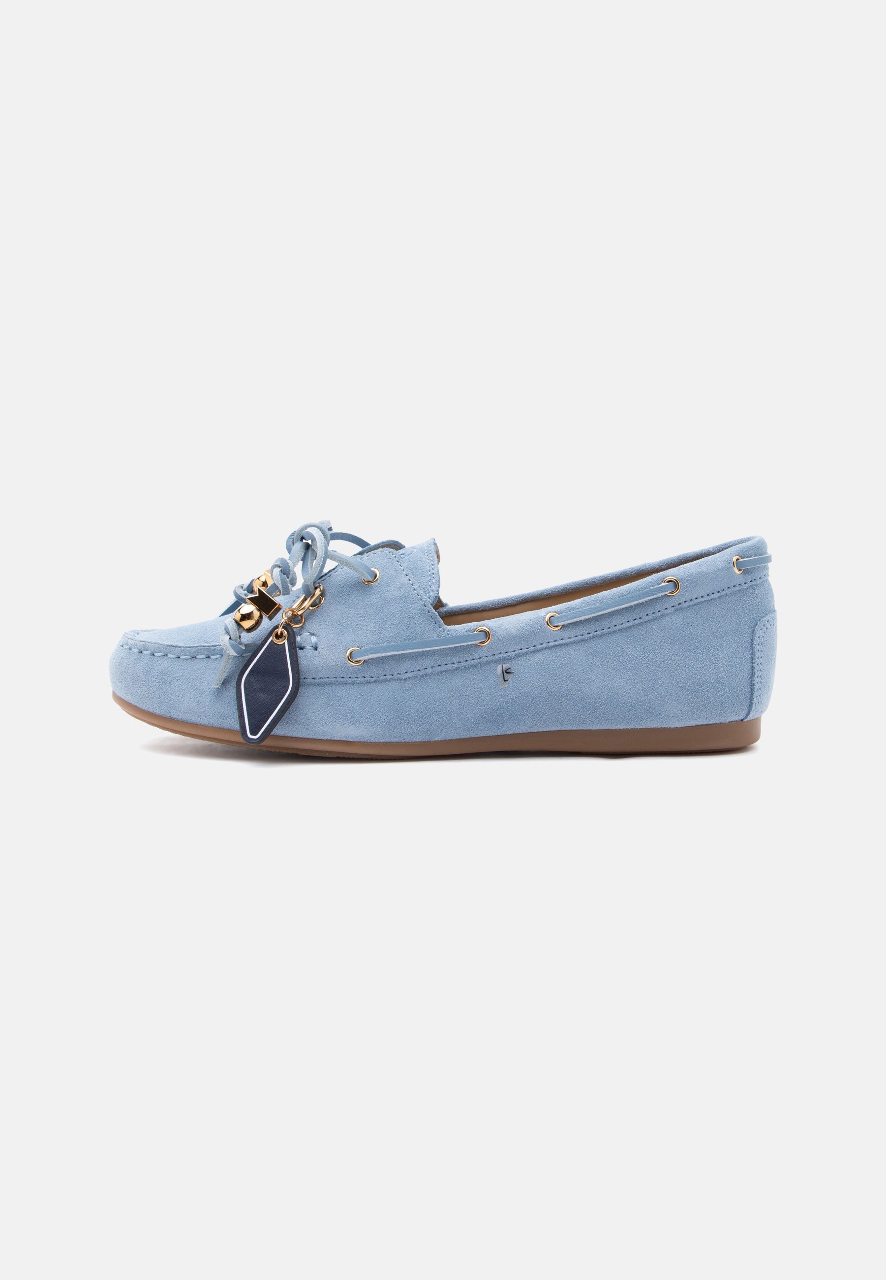 Michael Kors ライトブルーローファー MICHAEL Michael Kors FALLON - Boat shoes - light blue - Zalando.co.uk