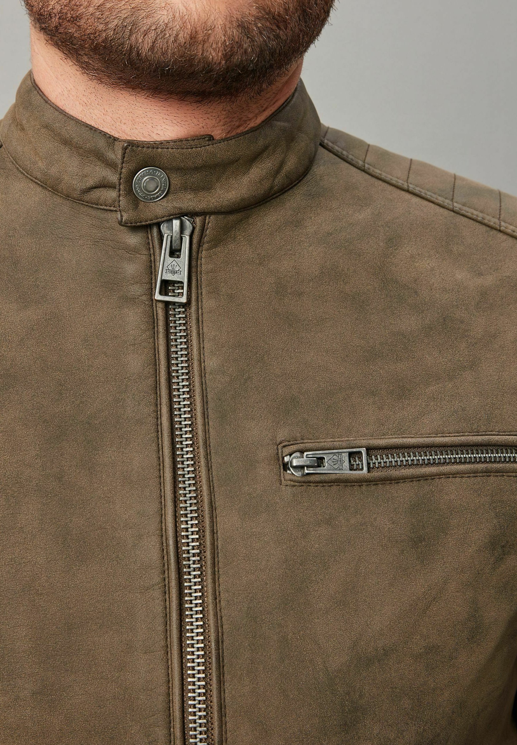 Next REGULAR FIT - Faux leather jacket - brown - Zalando