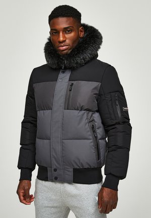 SANDERS PUFFER - Winterjas - jet black/asphalt