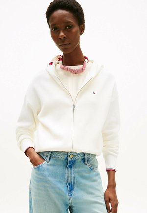 HOODED - Zip-up sweatshirt - ivory silk stp gs