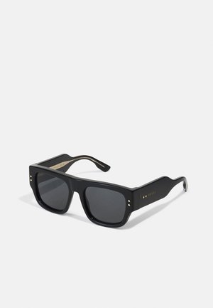 RIVETS OVERSIZED SQUARE ACETATE SUNGLASSES UNISEX - Napszemüvegek - black/grey