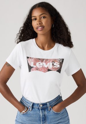 Levi's® THE PERFECT TEE - Camiseta estampada - white