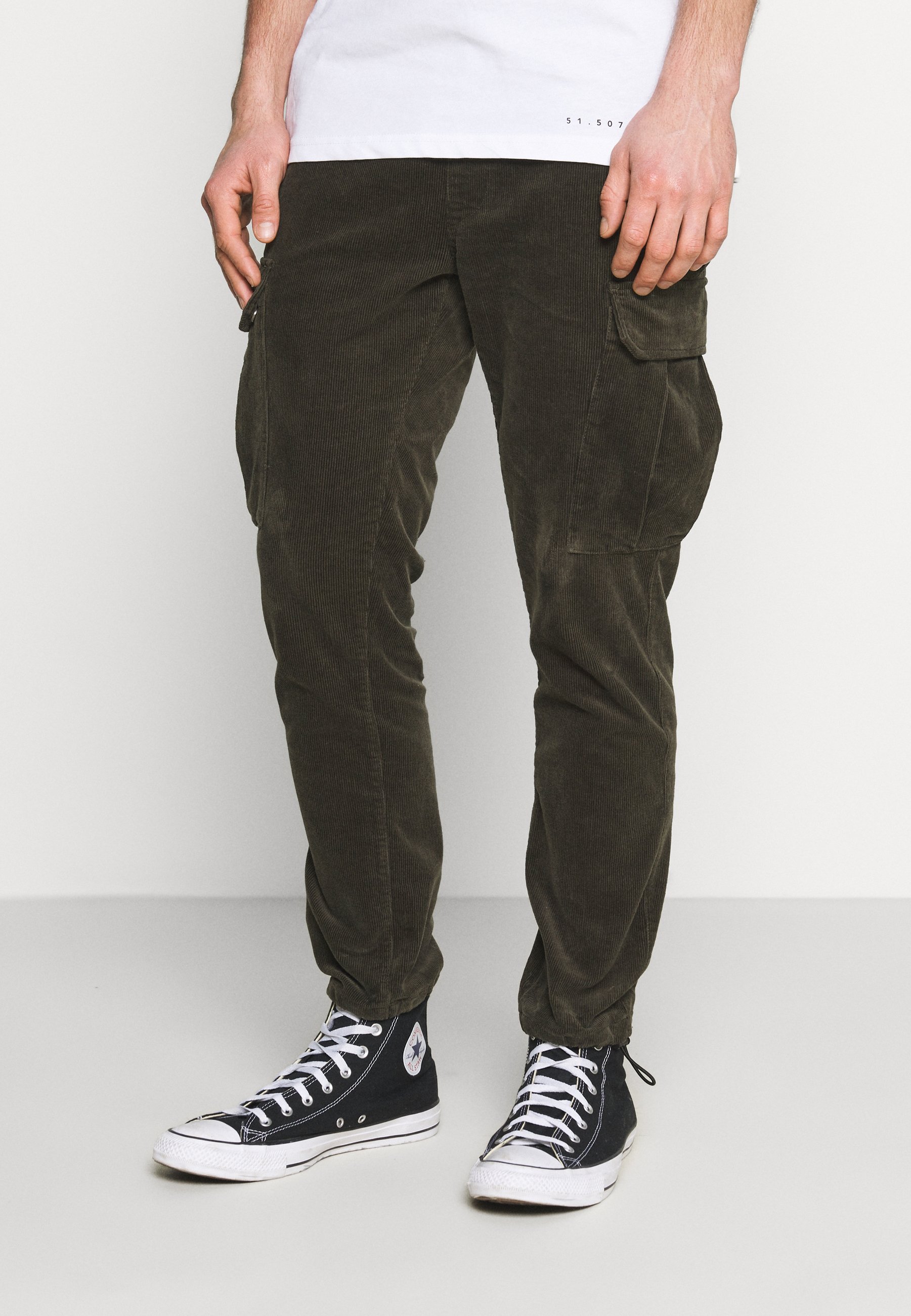 topman cargo trousers in black