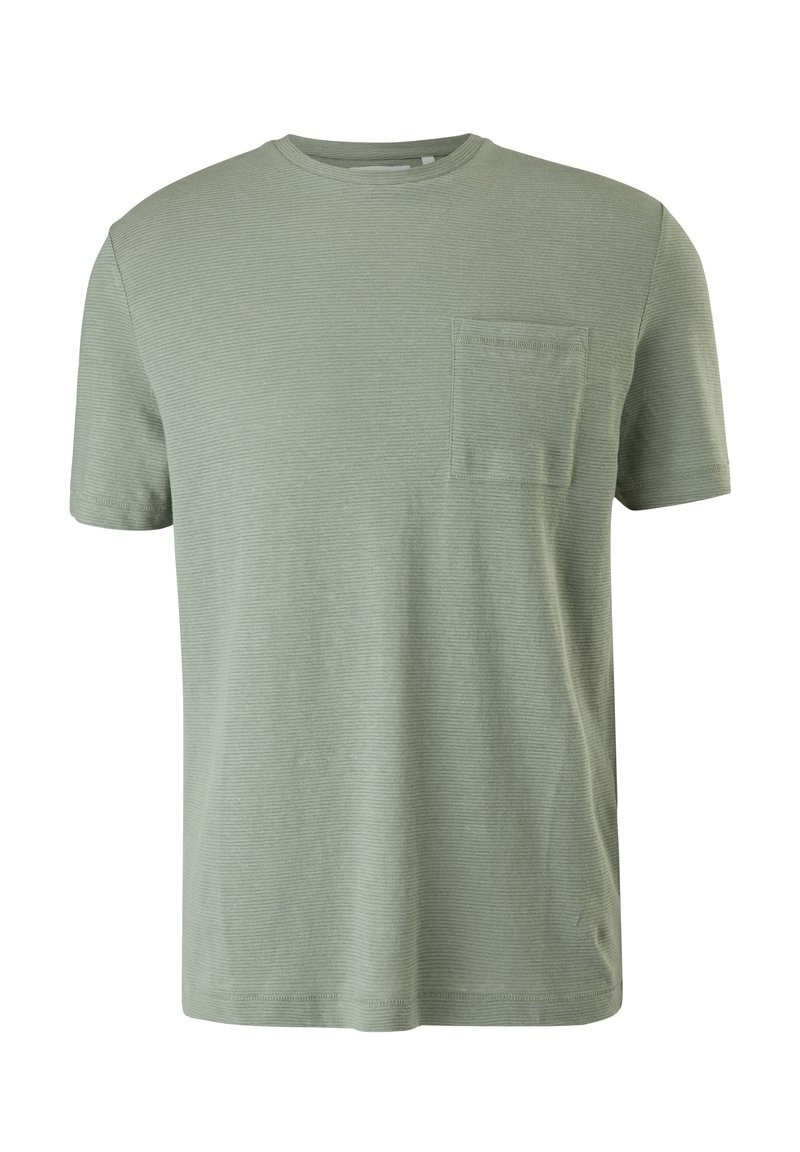 Herren T-Shirts basic | s.Oliver T-Shirt print khaki oliv stripes/dunkelgrün - RM79903 Herren T-Shirts basic | s.Oliver T-Shirt print khaki oliv stripes/dunkelgrün - RM79903