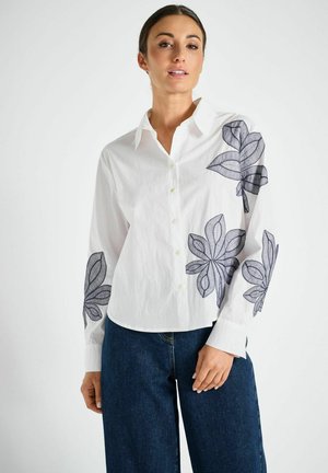 MIT BLUME - Chemisier - wit