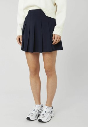 COURTE - Jupe trapèze - bleu foncé