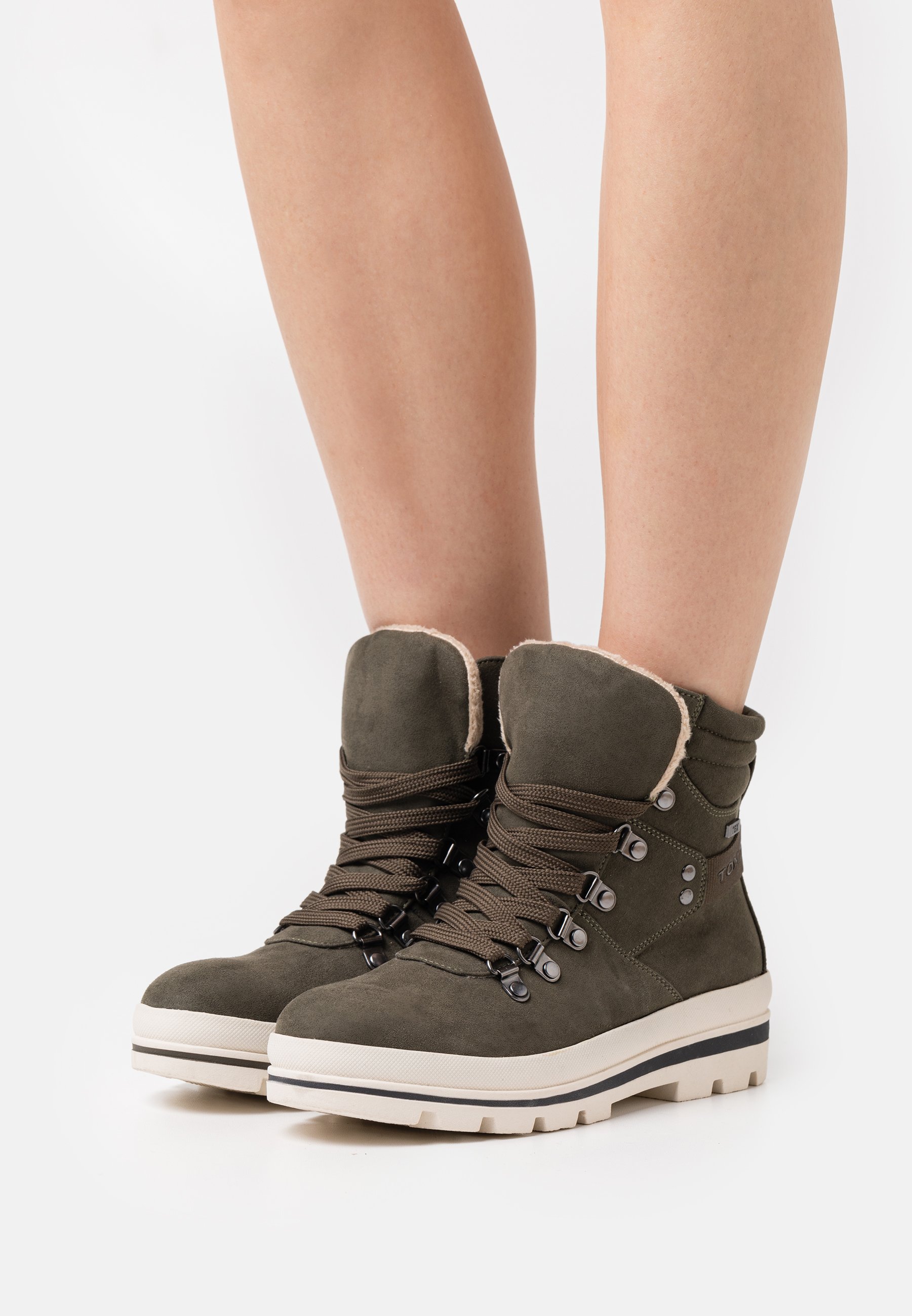 TOM TAILOR Botines con cordones - khaki/caqui - Zalando.es
