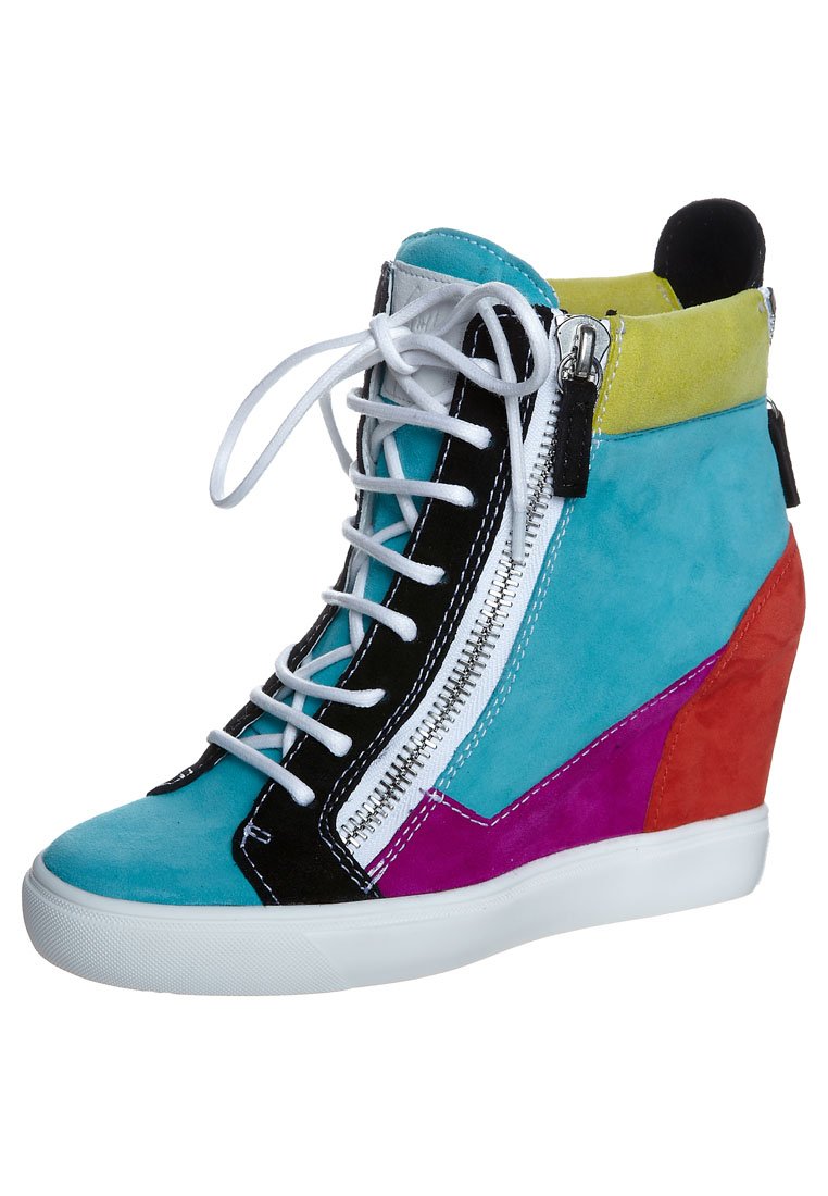 Giuseppe Zanotti Botines con cordones - celeste/multicolor - Zalando.es