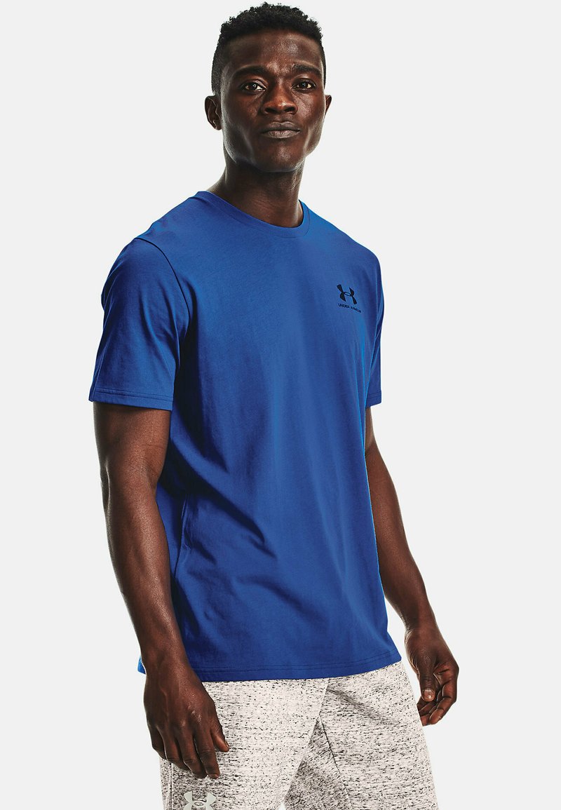 Under Armour SPORTSTYLE LC SS - T-shirt estampada - dark blue