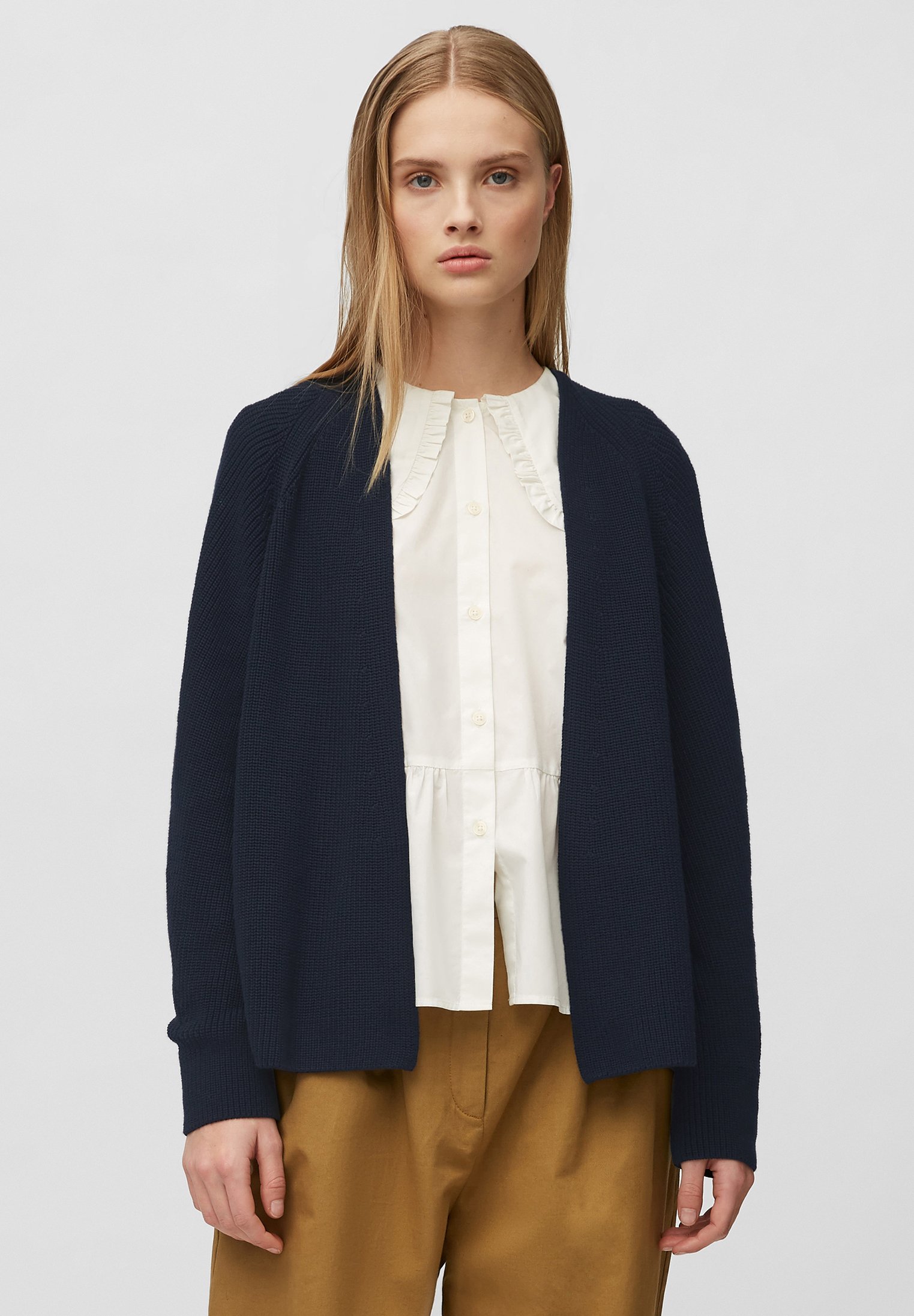 marc o polo strickmantel blau