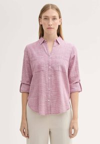 TOM TAILOR WITH SLUB STRUCTURE - Camicia - pink velvet