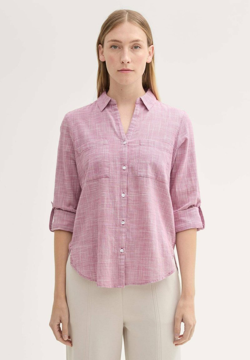 TOM TAILOR WITH SLUB STRUCTURE - Camicia - pink velvet
