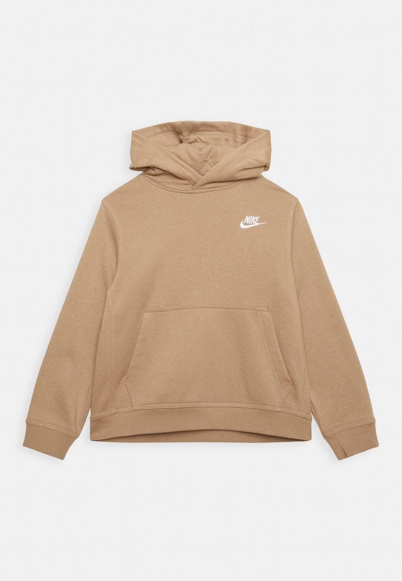 Nike Sportswear B NSW CLUB PO HOODIE - Luvtröja - khaki white