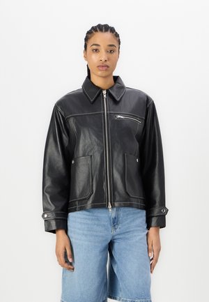 Mads Nørgaard SOFT JONES JACKET - Lederjacke - black