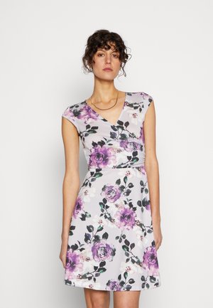Vestito di maglina - beige/purple