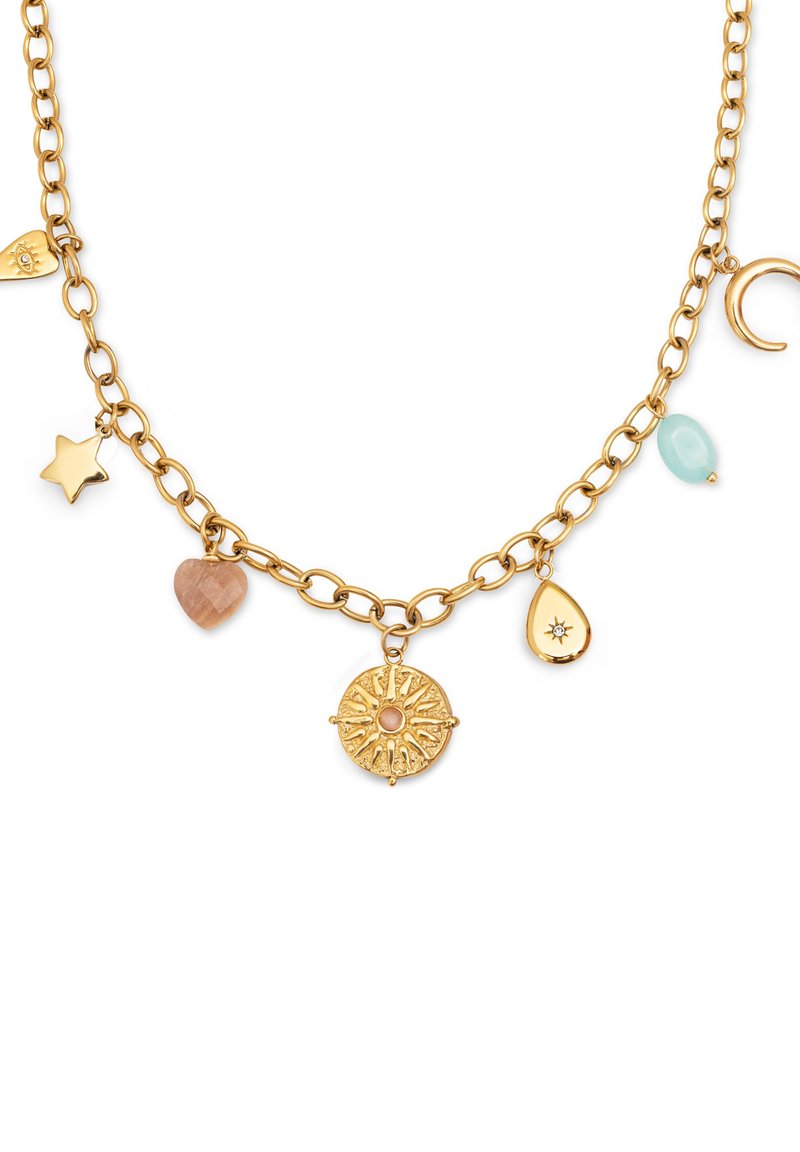 Ciondolo Croce Placcato Oro 18 Carati - Smalto Blu | La Boutique Di Lourdes