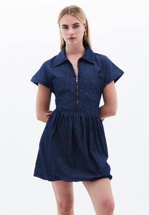 MINI MIT REISVERSCHLUSS - Farkkumekko - dark denim