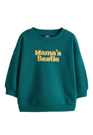 Next, REGULAR FIT - PRINTED CREW NECK SWEAT TOP  . - Mikina - dark green