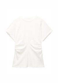 SIDE GATHERED - T-shirt med print - white