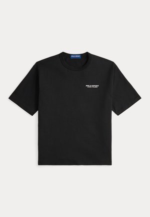 RELAXED FIT POLO SPORT JERSEY T-SHIRT - Nyomott mintás póló - black