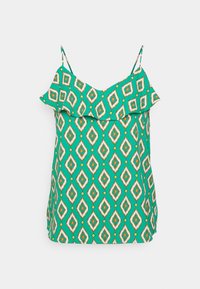 ONLY Tall ONLLEA STRAP FRILL SINGLET - Top - greenlake/graphic glam