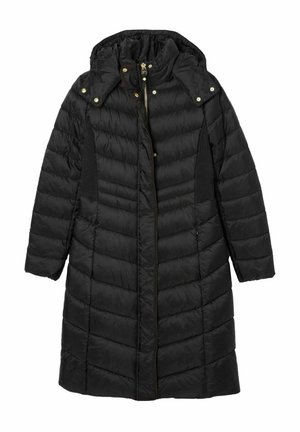 Joules REGULAR FIT PEMBURY SHOWERPROOF LONGLINE PADDED WITH HOOD  - Wintermantel - black