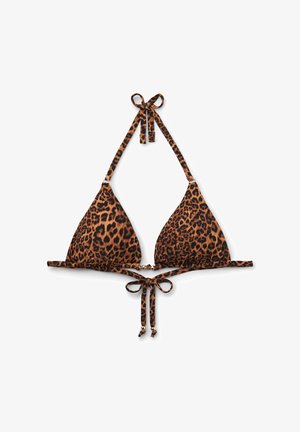 Calzedonia, WILD ANIMALIER TRIANGLE - Bikini-Top - brown