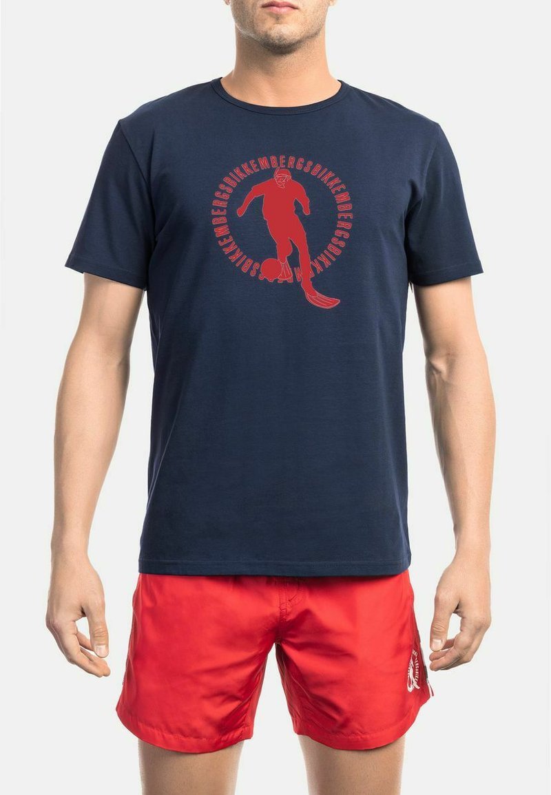 Bikkembergs PUPINO - T-shirt imprimé - blue navy