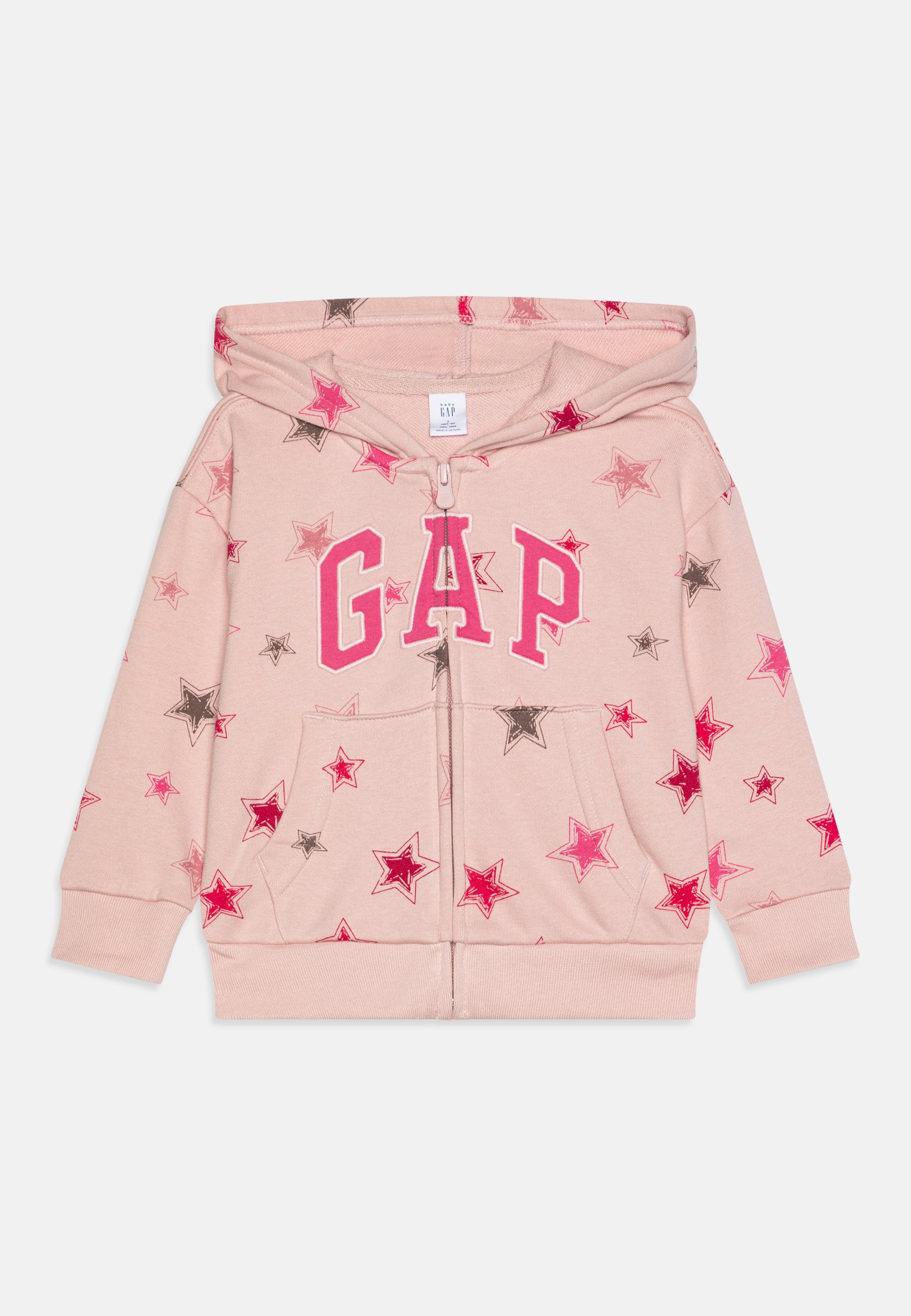 Zip Up Hoodies Gap Outlet GAP LOGO GIRL Zip-up Sweatshirt Pink