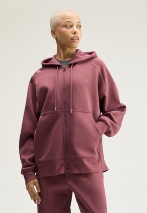 adidas by Stella McCartney, ADIDAS BY STELLA MCCARTNEY FULL ZIP HOODIE - Суитшърт с цип - quiet crimson