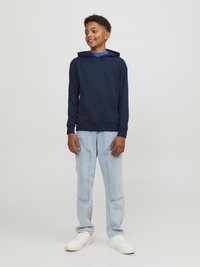 Jack & Jones Junior JJEBASIC JR - Felpa con cappuccio - navy blazer