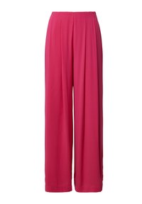 Rosa, weite Hosen aus einem glatten, leichten Stoff. Mit Falten an der Taille und geradem Schnitt. Keine sichtbaren Taschen.
