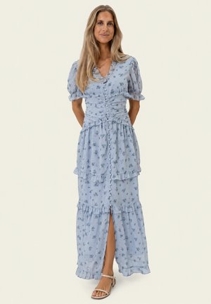 BY IC, ARIELIC LONG DRESS - PINK FLOWER PRINT - Robe longue - blue