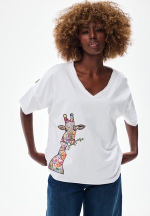 blue shadow, - T-shirt z nadrukiem