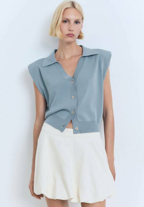 SCHOUDERVULLING - Cardigan - blauw