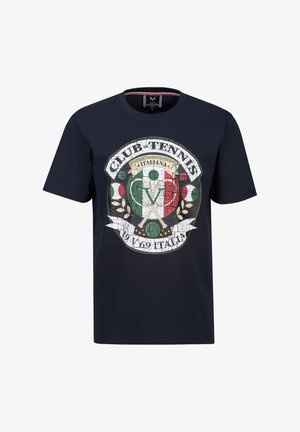 19V69 Italia, RAFAEL BIG TENNIS - Print T-shirt - navy