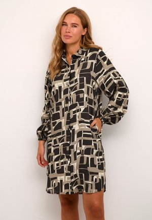 KATANYA  - Skjortekjole - black   beige graphic print