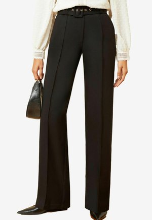 Love & Roses HIGH WAIST WIDE LEG TAILORED  - Nadrágok - black belted