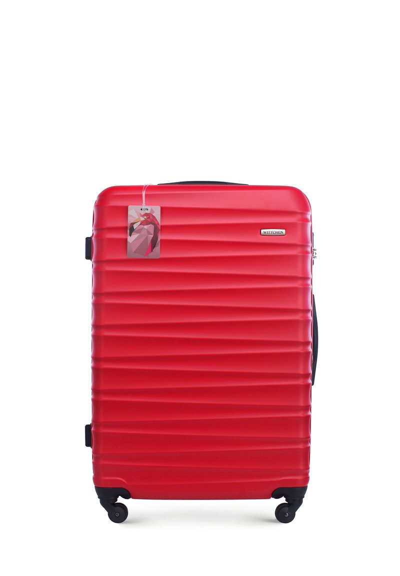 WITTCHEN LARGE SUITCASE WITH LUGGAGE TAG FROM ABS - Valise à roulettes - red