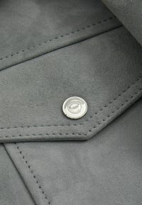 Reiss REGULAR FIT-EDEN TRUCKER - Lederjacke - grey