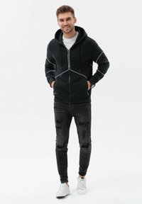 Ombre Sudadera con cremallera - black