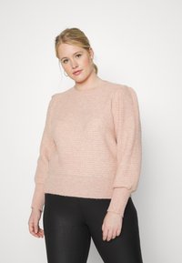 Vero Moda Curve VMALLISON LS O-NECK BLOUSE - Camisola - misty rose